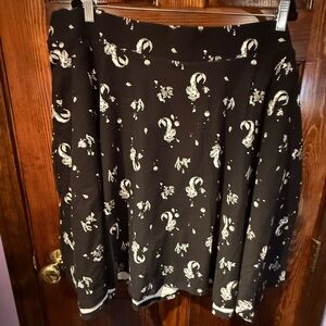 Disney Black Skirt with White  Little Mermaid skirt
